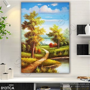 Tranh Sơn Dầu Châu Âu con sông