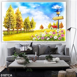 Tranh Sơn Dầu Châu Âu công viên