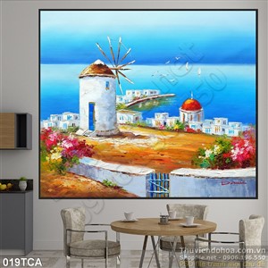 Tranh Sơn Dầu Châu Âu hải đăng