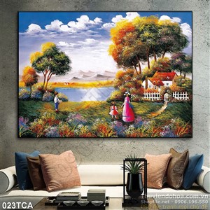 Tranh Sơn Dầu Châu Âu phong cảnh