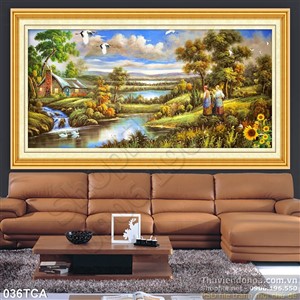 Tranh Sơn Dầu Châu Âu dòng sông