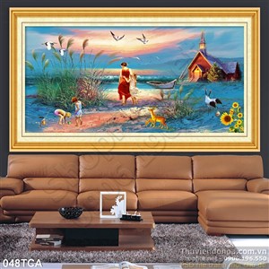 Tranh Sơn Dầu Châu Âu nông thôn