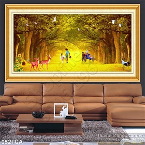 Tranh Sơn Dầu Châu Âu con đường cây