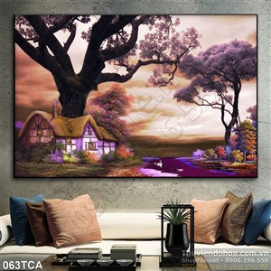 Tranh Sơn Dầu Châu Âu cảnh hoàng hôn