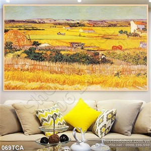 Tranh Sơn Dầu Châu Âu cánh đồng