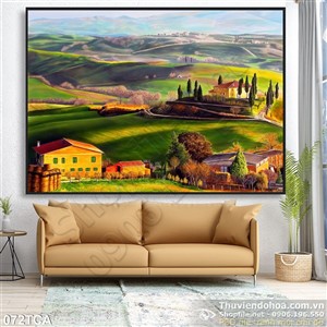 Tranh Sơn Dầu Châu Âu nông thôn