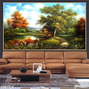 Tranh Sơn Dầu Châu Âu làng quê