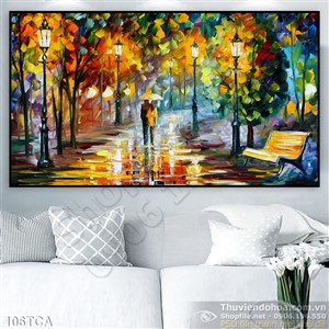 Tranh Sơn Dầu Châu Âu công viên