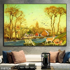 Tranh Sơn Dầu Châu Âu cảnh phố