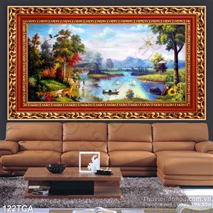 Tranh Sơn Dầu Châu Âu dòng sông