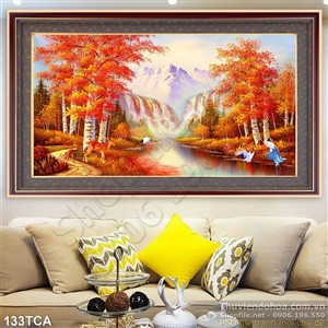 Tranh Sơn Dầu Châu Âu cảnh dòng sông