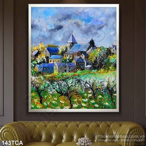 Tranh Sơn Dầu Châu Âu khu phố