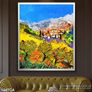 Tranh Sơn Dầu Châu Âu khu thành thị