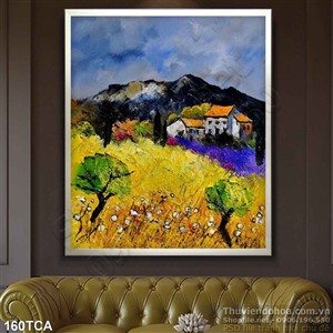 Tranh Sơn Dầu Châu Âu nông thôn