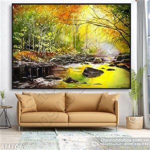 Tranh Sơn Dầu Châu Âu cánh đồng