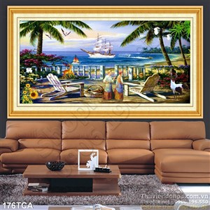 Tranh Sơn Dầu Châu Âu phong cảnh thác nước