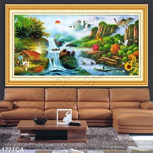 Tranh Sơn Dầu Châu Âu phong cảnh sông