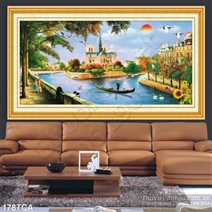 Tranh Sơn Dầu Châu Âu trên sông