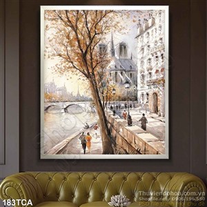 Tranh Sơn Dầu Châu Âu khu phố