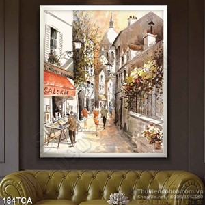 Tranh Sơn Dầu Châu Âu phong cảnh con suối