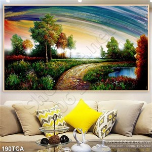 Tranh Sơn Dầu Châu Âu phong cảnh làng quê