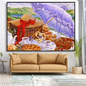 Tranh Sơn Dầu Châu Âu nông thôn