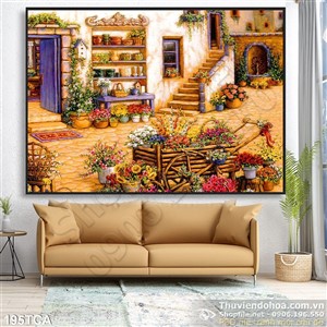 Tranh Sơn Dầu Châu Âu bàn ăn