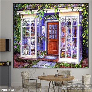 Tranh Sơn Dầu Châu Âu nông thôn