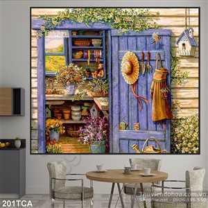 Tranh Sơn Dầu Châu Âu ngôi nhà