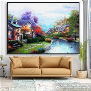 Tranh Sơn Dầu Châu Âu ngôi nhà