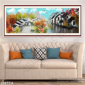 Tranh Sơn Dầu Châu Âu thác nước