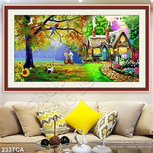 Tranh Sơn Dầu Châu Âu nông thôn