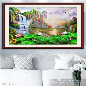 Tranh Sơn Dầu Châu Âu phong cảnh thác nước