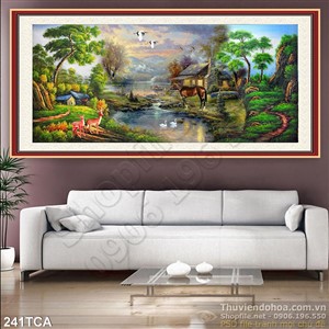 Tranh Sơn Dầu Châu Âu thác nước