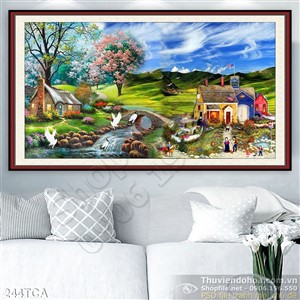 Tranh Sơn Dầu Châu Âu cảnh nông thôn