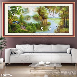 Tranh Sơn Dầu Châu Âu dòng sông