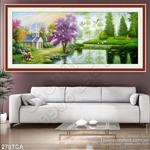 Tranh Sơn Dầu Châu Âu ngôi nhà