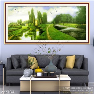 Tranh Sơn Dầu Châu Âu cánh đồng