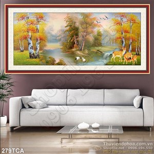 Tranh Sơn Dầu Châu Âu phong cảnh rừng