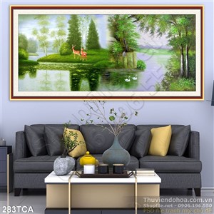 Tranh Sơn Dầu Châu Âu cảnh dòng sông