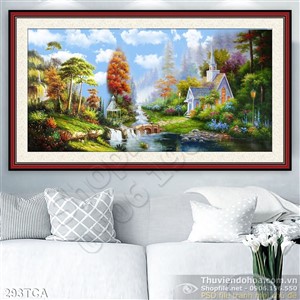 Tranh Sơn Dầu Châu Âu biệt thự đẹp