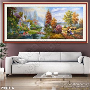 Tranh Sơn Dầu Châu Âu biệt thụa đẹp