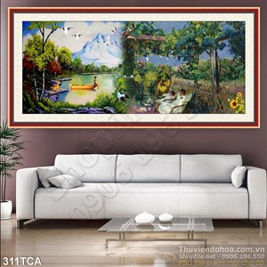 Tranh Sơn Dầu Châu Âu ngắm cảnh