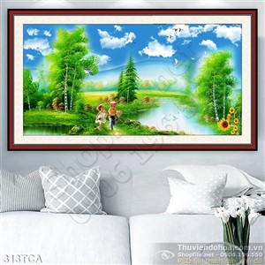 Tranh Sơn Dầu Châu Âu dòng sông