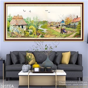 Tranh Sơn Dầu Châu Âu cuộc sống nông thôn