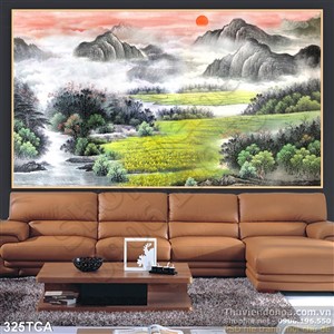 Tranh Sơn Dầu Châu Âu cảnh núi