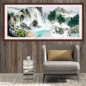 Tranh Sơn Dầu Châu Âu cảnh thác nước