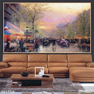 Tranh Sơn Dầu Châu Âu thành phố