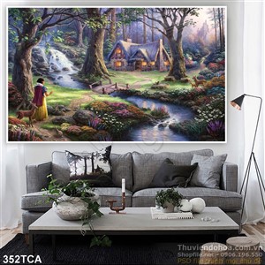 Tranh Sơn Dầu Châu Âu nàng Bạch Tuyết