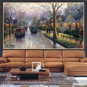 Tranh Sơn Dầu Châu Âu khu đô thị